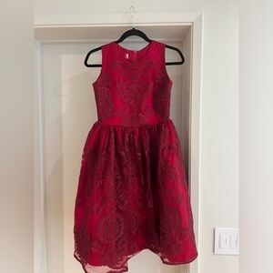 Girl’s Red Lace Party Dress